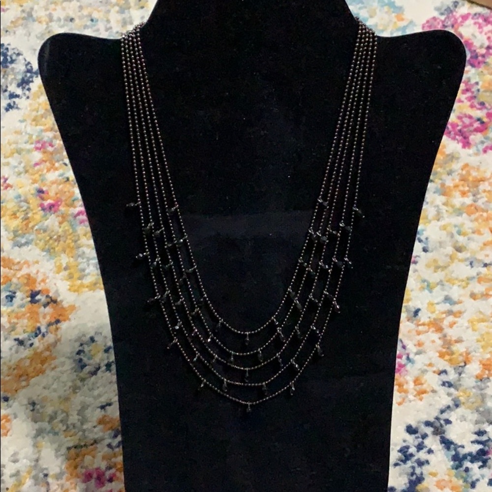Premier Designs Black Beaded Necklace